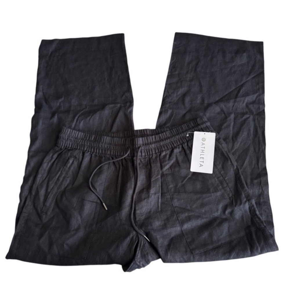 Athleta Retreat Linen Wide Leg Pant NWT XXS PETITE - Picture 8 of 9